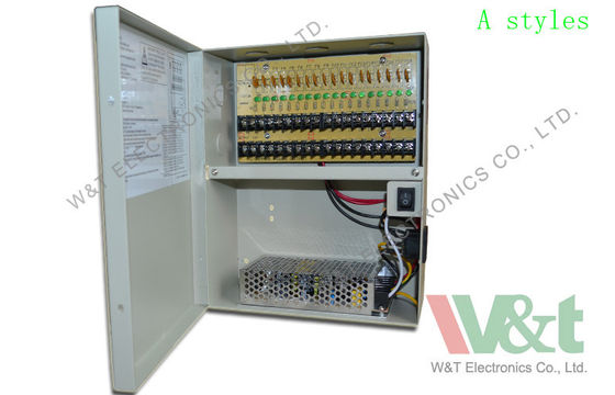 18 চ্যানেল 12V ডিসি 180W ক্যামেরা পাওয়ার সাপ্লাই ডিস্ট্রিবিউশন বক্স PTZ / DVR জন্য