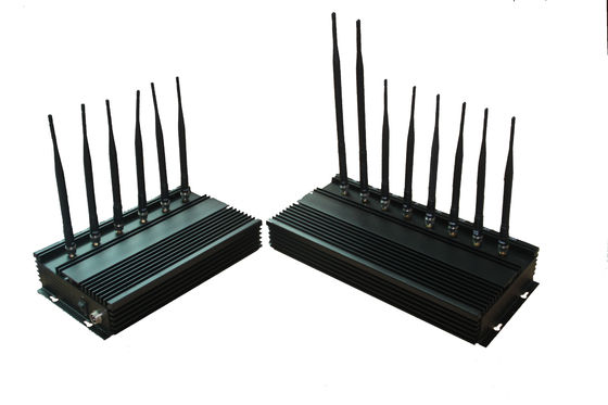 35dBm 4G ওয়াইফাই হাই পাওয়ার জ্যামার / ব্লকার EST-808N3 সামরিক, কালো
